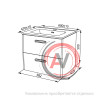 Тумба подвесная, белая, 60 см, Brick, IDDIS, BRI60W0i95. Подходит умывальник: 0106000i28