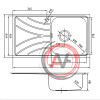 Мойка, нержавеющая сталь, 780*440, чаша справа, полированная, Arro S, IDDIS, ARR78PRi77