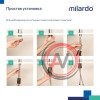 Смеситель для умывальника, белый матовый, Rora, Milardo, RORWT01M01