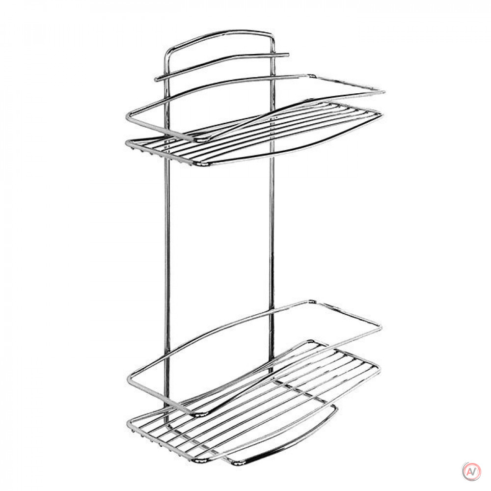 Полка двухъярусная прямая, проволока стальная, 12, Milardo, 212W020M44