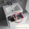 Тумба напольная, белая, 60 см, Edifice, IDDIS, EDI60WFi95. Подходит ум. 0106000i28