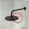 Душевая насадка верхняя круглая, черная, Optima Home, IDDIS, OPH22BRi64
