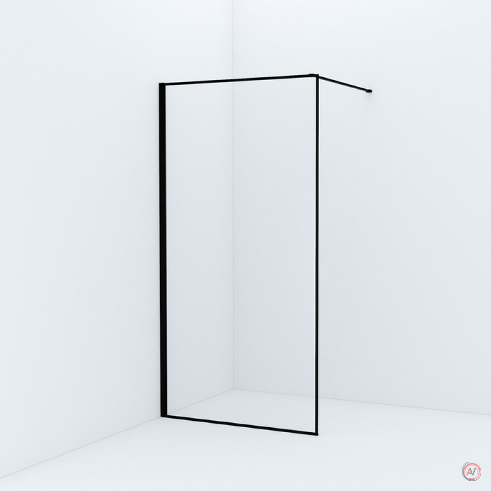 Душевая перегородка Walk In, черный 100x195, Slide, IDDIS, SLI8BS1i23
