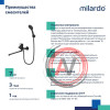 Смеситель для ванны с длинными изливом, черный матовый, Rora, Milardo, RORBL00M10