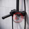 Смеситель с верхним душем с управлением Push Control, черный матовый, Slide, IDDIS, SLIBLBTi06