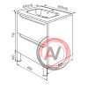 Тумба напольная, белая, 60 см, Edifice, IDDIS, EDI60WFi95. Подходит ум. 0106000i28