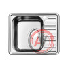 Мойка с выпуском арт. 011UPSOi84, нержавеющая сталь, шелк, чаша слева, 585*485, Strit S, IDDIS, STR58SLi77K