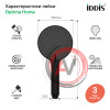 Лейка для душа, черная матовая, Optima Home, IDDIS, OPH3F0Bi18