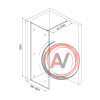 Душевая перегородка Walk In, черный 80x195, Slide, IDDIS, SLI8BS8i23