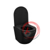 Унитаз подвесной безободковый, чёрный матовый, Blanco, IDDIS, BLAR3BMi25