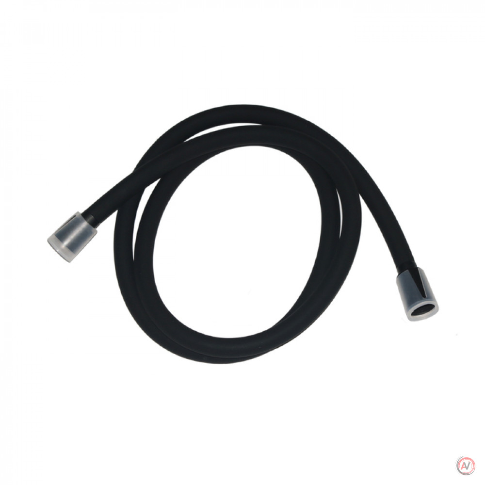 Шланг для душа, черный матовый, силиконовый, 1,5м, Optima Home, IDDIS, OPH15BLi19