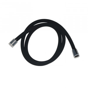 Шланг для душа, черный матовый, силиконовый, 1,5м, Optima Home, IDDIS, OPH15BLi19