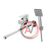 Смеситель DECOROOM DR20043 одноручный для ванны универсальный с поворотным изливом 300 мм