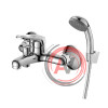 Смеситель DECOROOM DR21035 одноручный для ванны с коротким изливом