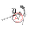 Смеситель DECOROOM DR21043 одноручный для ванны универсальный с поворотным изливом 300 мм
