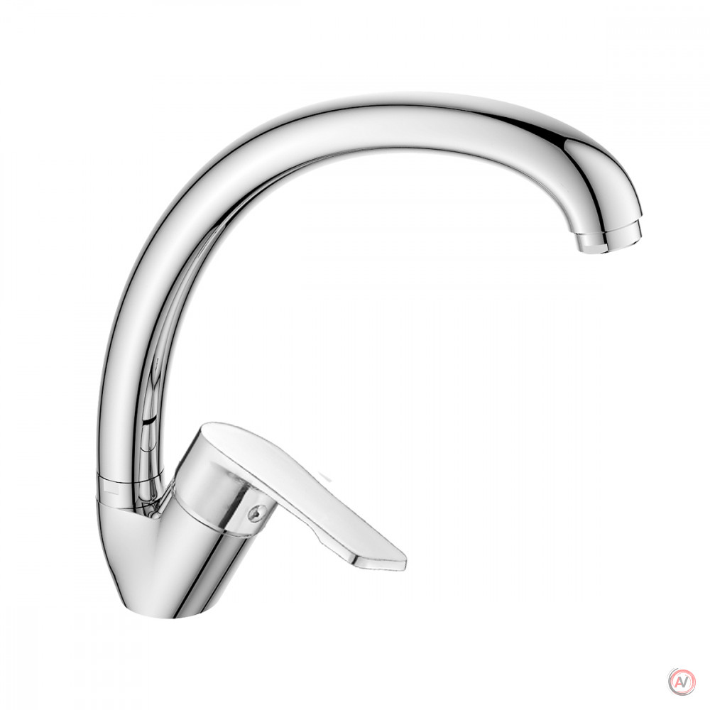 Смеситель DECOROOM DR23021 одноручный для кухни с высоким поворотным изливом