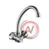 Смеситель DECOROOM DR50028R двуручный для кухни с высоким поворотным изливом