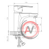 Смеситель DECOROOM DR70011 одноручный для умывальника монолитный