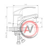 Смеситель DECOROOM DR71011 одноручный для умывальника монолитный