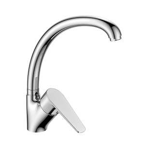Смеситель DECOROOM DR72021 одноручный  для кухни с высоким поворотным изливом