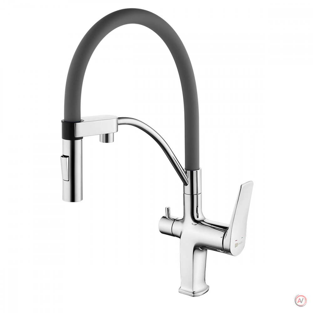 Смеситель Lemark Comfort LM3074C-Gray для кухни с подключением к фильтру с питьевой водой