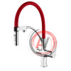 Смеситель Lemark Comfort LM3074C-Red для кухни с гибким изливом, с подключением к фильтру с питьевой водой