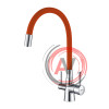 Смеситель Lemark Comfort LM3075C-Orange для кухни с гибким изливом, с подключением к фильтру с питьевой водой