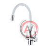 Смеситель Lemark Comfort LM3075C-White для кухни с гибким изливом, с подключением к фильтру с питьевой водой