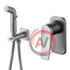 Смеситель Lemark Bronx LM3719GM с гигиеническим душем, встраиваемый