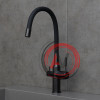 Смеситель Lemark Expert LM5083BL-Black для кухни c гибким изливом, с подключением к фильтру с питьевой водой