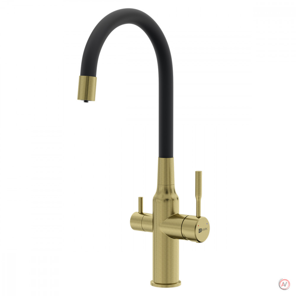 Смеситель Lemark Expert LM5083LGN-Black для кухни c гибким изливом, с подключением к фильтру с питьевой водой