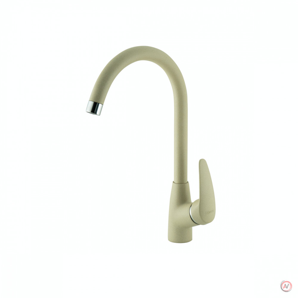 Смеситель для кухни Lemark LINARA LM0405 с высоким поворотным изливом, цвет: бежевый