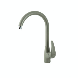 Смеситель для кухни Lemark LINARA LM0405 с высоким поворотным изливом, цвет: серый шёлк