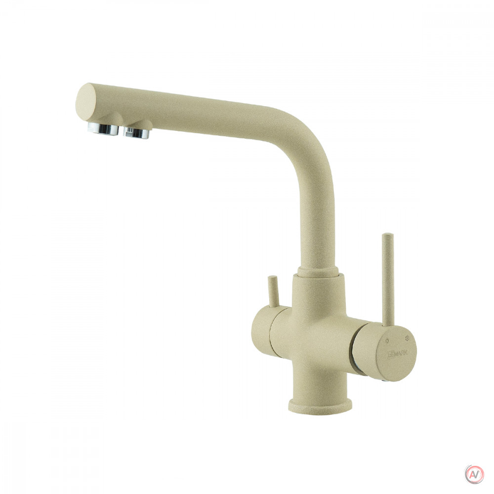 Смеситель для кухни Lemark COMFORT LM3061 с подключением к фильтру питьевой воды, цвет: бежевый