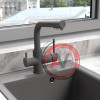 Смеситель для кухни Lemark COMFORT LM3061 с подключением к фильтру питьевой воды, цвет: серый шёлк