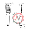 Лейка душевая Lemark LM0411BL, 1-функциональная