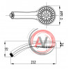 Лейка душевая Lemark LM8021C, 5-функциональная
