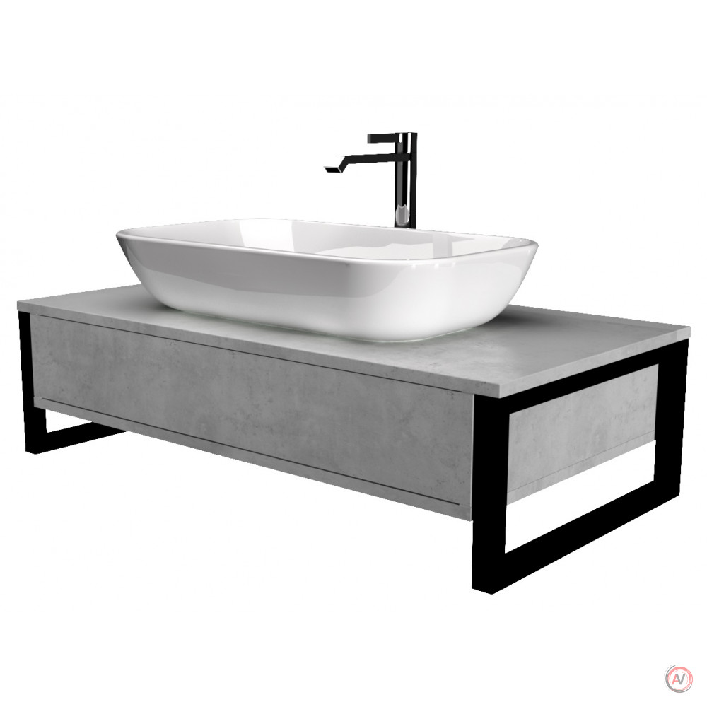 тумба GRUNGE LOFT 100П 1в.я Бетон светлый без умывальника