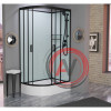 Душевая кабина Frank F412/1 R Black без крыши