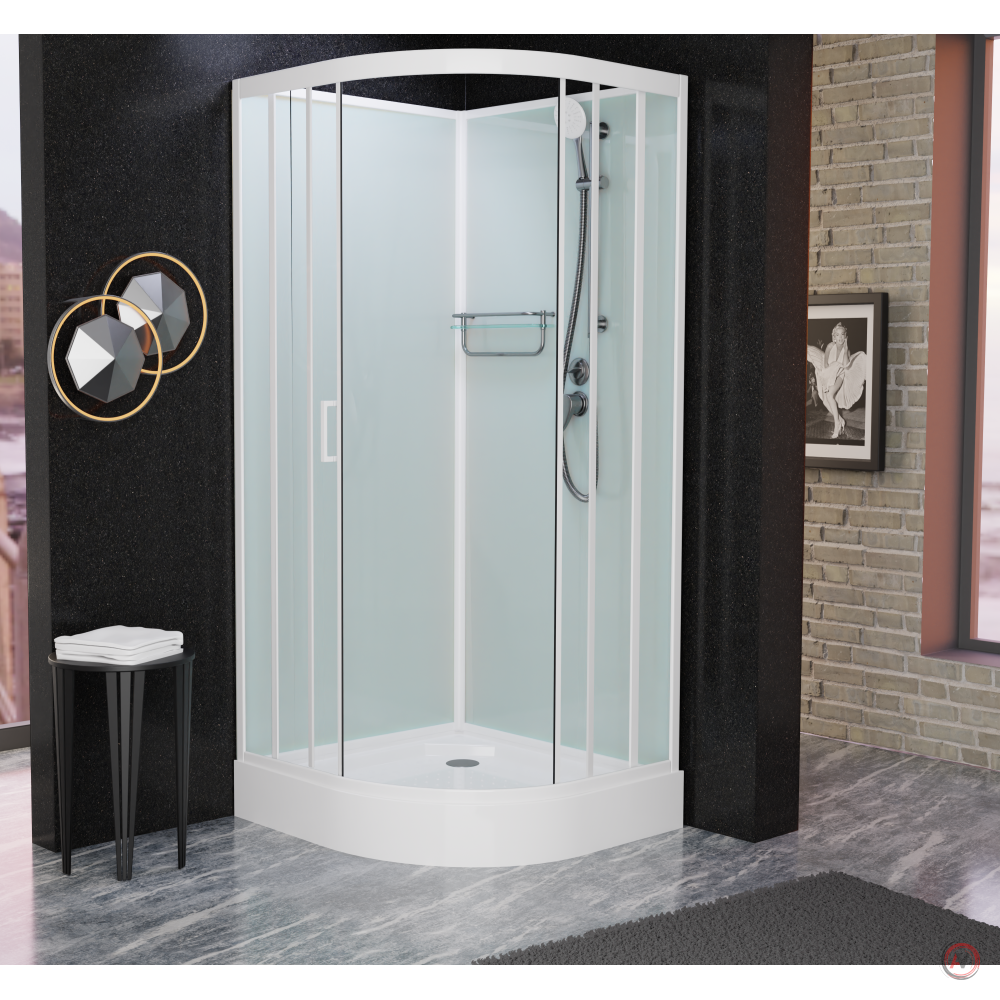 Душевая кабина Frank F400 White без крыши Размер:100*100*200см