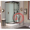 Душевая кабина Frank F418R Black правосторонняя 100х80х200 см