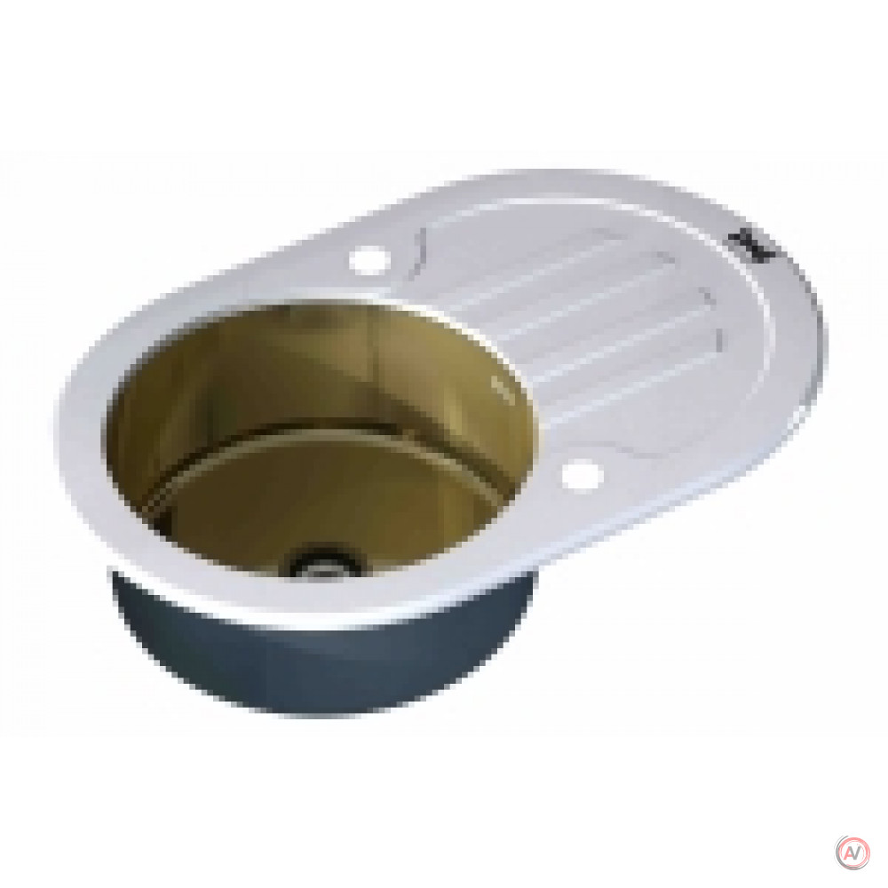 Мойка для кухни GL-7851-OV-WHITE-BRONZE