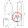 Зеркало Mirage 70*105 Light, с подогревом