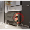тумба Gaula 80Н 3я Black без умывальника (MODUO 80 узкая)