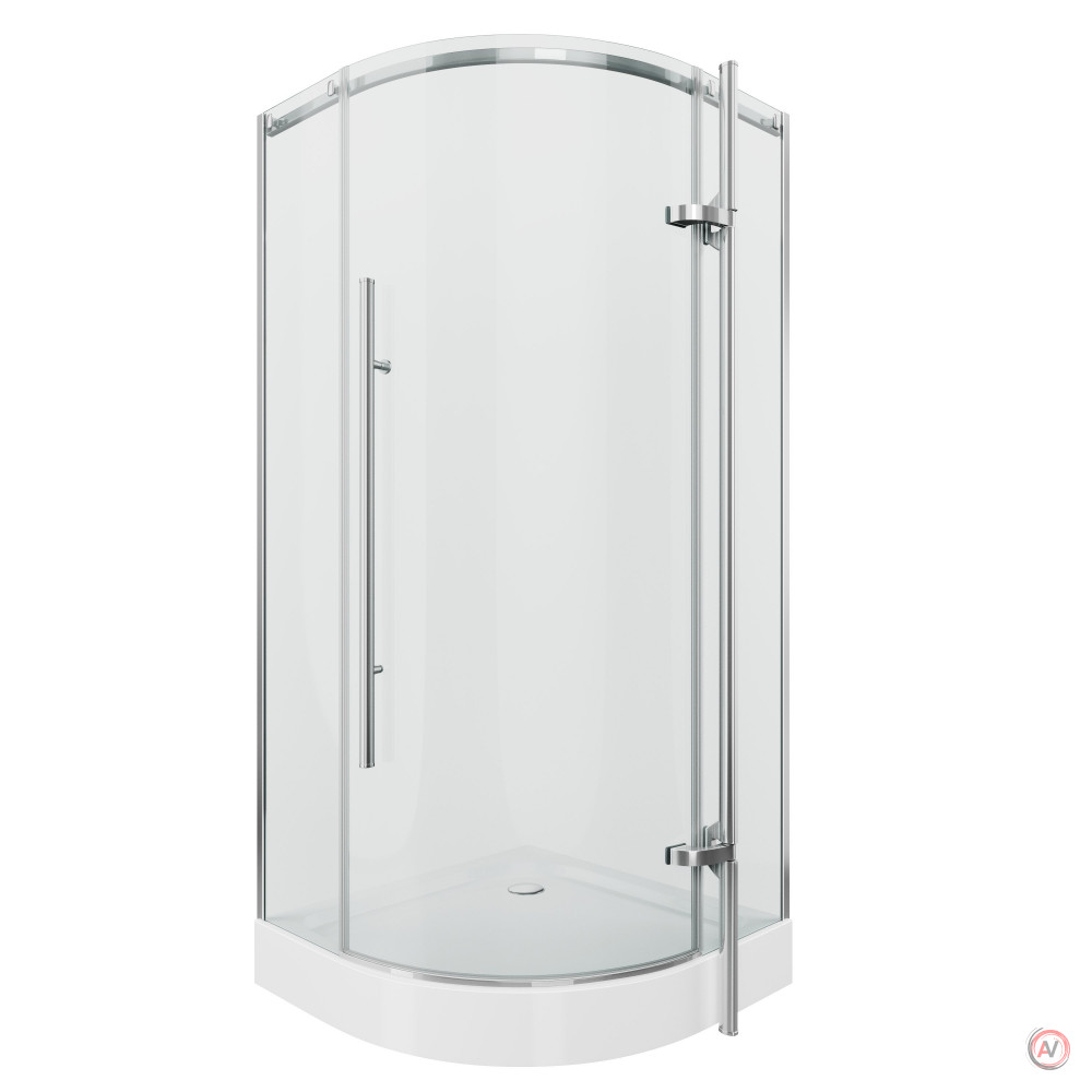 Душ.ограждение GR-5090 Style 90*90*190 полукруг, дверь распашная 1 место
