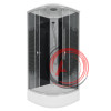 Душ.каб. NG-3504-14BLACK (900х900х2150) средний поддон(26см) стекло МОЗАИКА 4 места