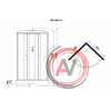 Душ.каб. NG-3504-14BLACK (900х900х2150) средний поддон(26см) стекло МОЗАИКА 4 места